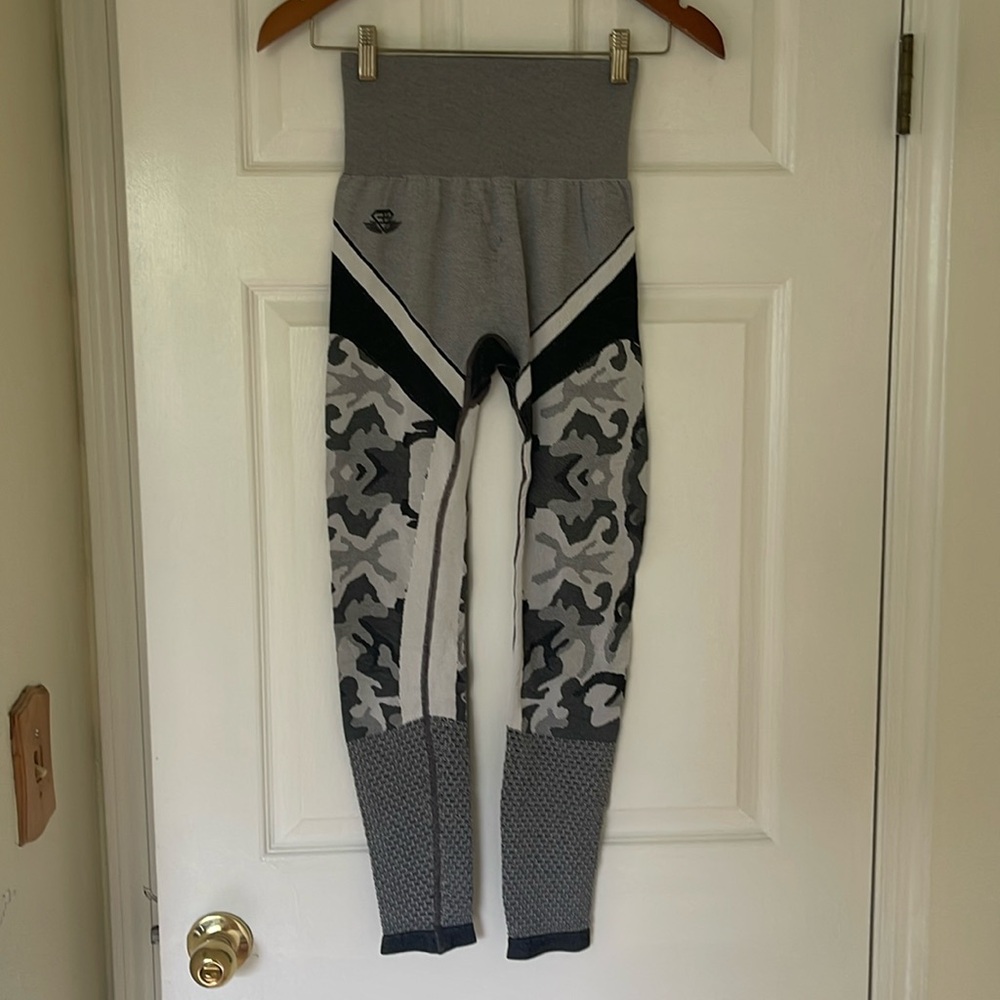 Grey and black leggings